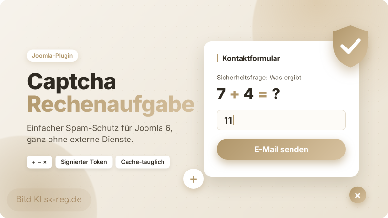 Joomla 6 Captcha Plugin mit Rechenaufgabe 